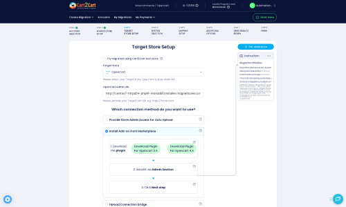 Target Store Setup with OpenCart