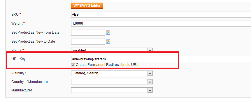 Example of Magento 1.x URL after BigCommerce data migration services