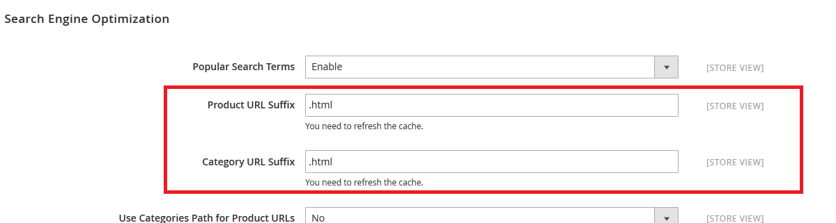 Removing .html suffix in Magento 2 for BigCommerce data migration services