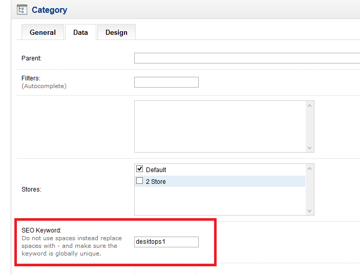 Category SEO Keyword in OpenCart after online store data migration with Cart2Cart