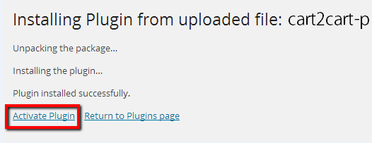 Installing Cart2Cart WooCommerce Passwords Migration Plugin - Step 2