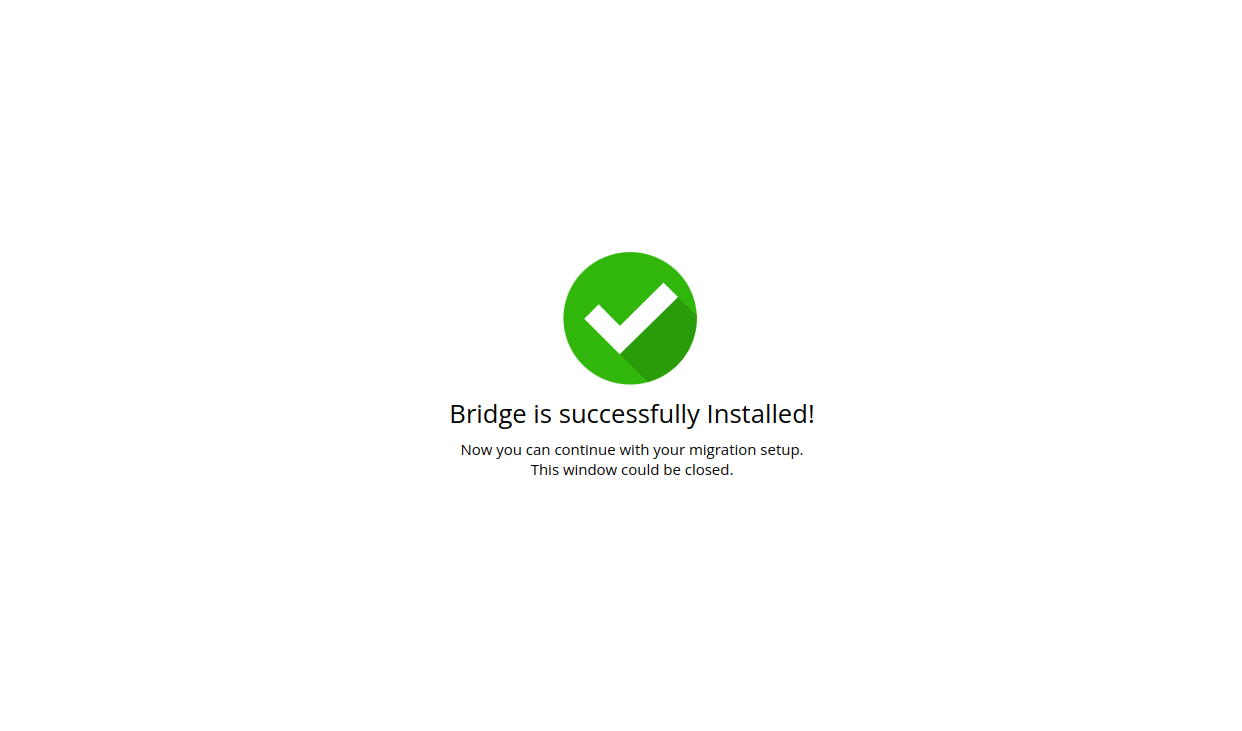 Verifying Connection Bridge installation for data migration