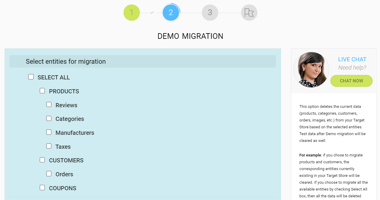 PrestaShop to Magento migration