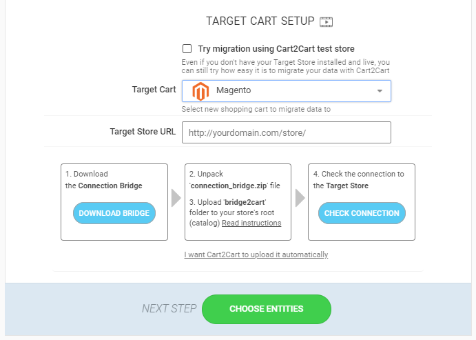 PrestaShop to Magento migration