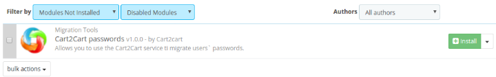 Install Cart2Cart Password Migration Plugin in PrestaShop