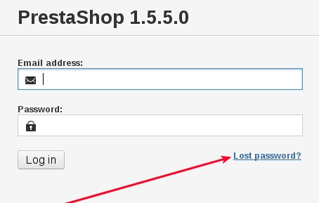 PrestaShop Admin Password Recovery