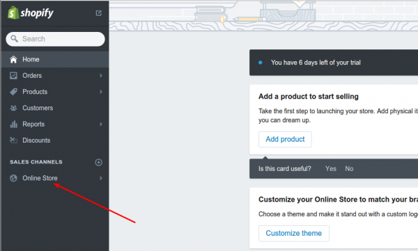 Shopify Online Store Theme Selection for Shopify data migration