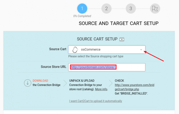 Select Source Cart Type