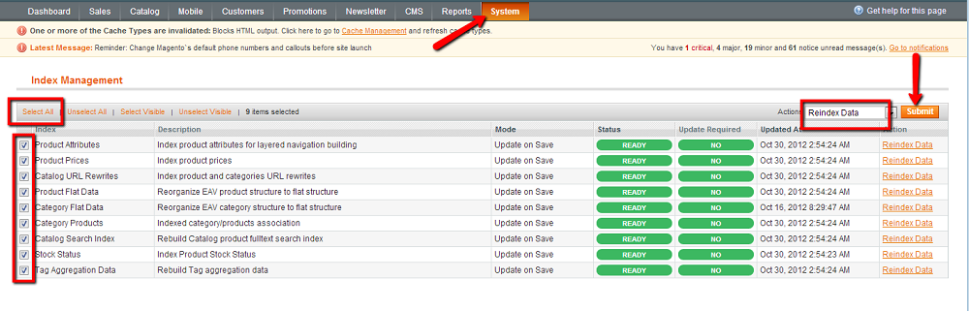 Magento Index Management