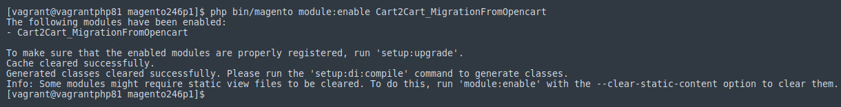 Enable the Cart2Cart Magento Data Migration module