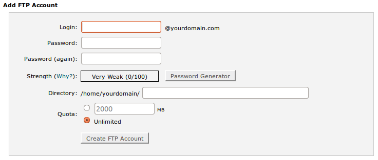 FTP Login Details for Data Migration