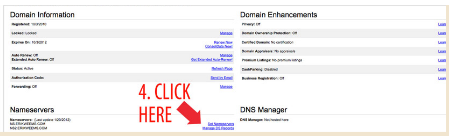 Domains Menu in Hosting Provider for Data Migration