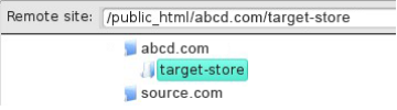 Create New Folder for Target Store Data Migration