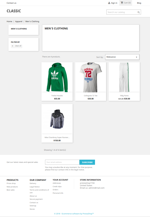Correctly displayed PrestaShop thumbnails after data migration
