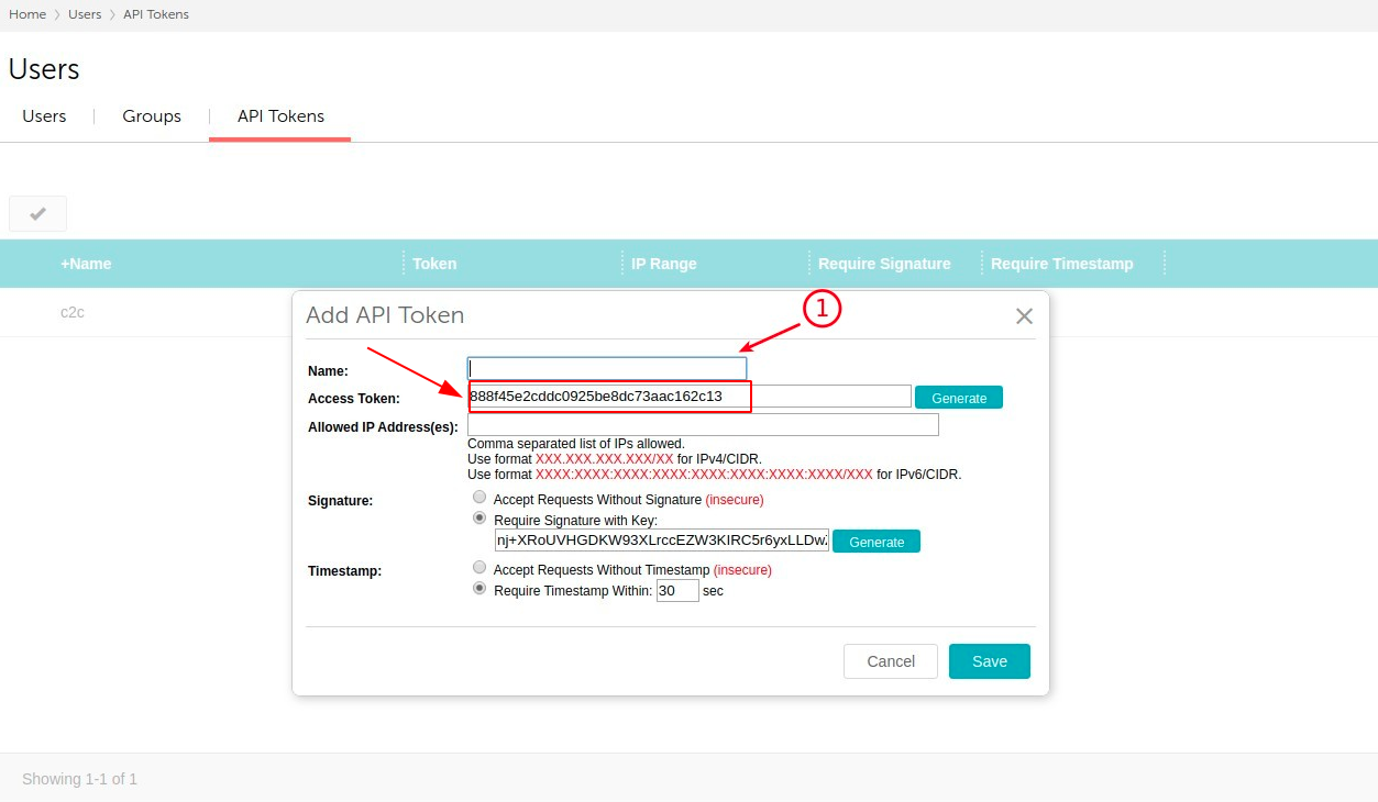 Copying the Access Token for Miva Merchant data migration