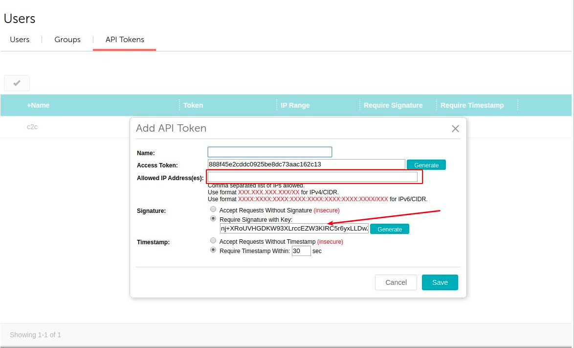 Setting Allowed IP Address and copying Signature for Miva Merchant data migration