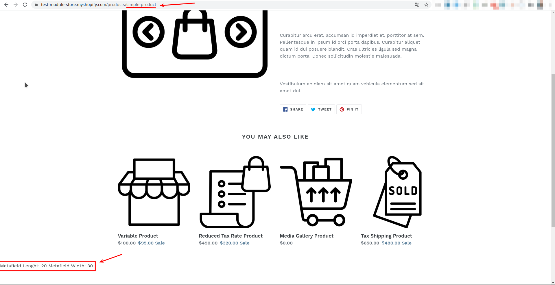 Checking product page after Shopify data migration