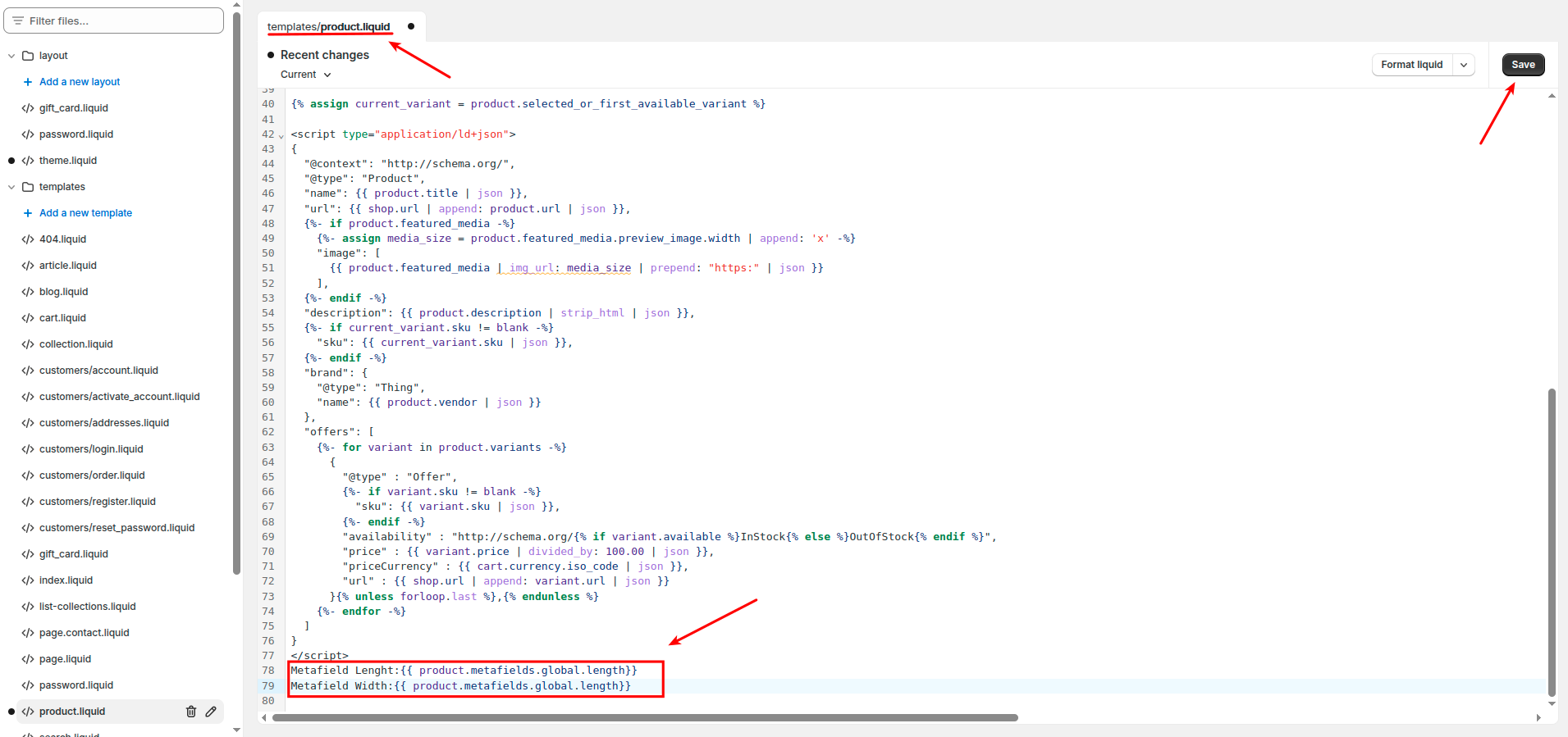 Adding code to display metafields after Shopify data migration
