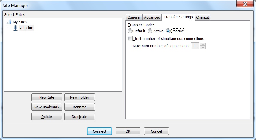 Choose Transfer mode Choose Transfer mode for Volusion image migration