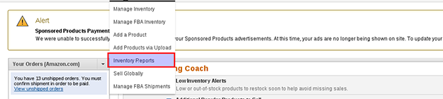 Amazon Marketplace Inventory Reports location for data migration