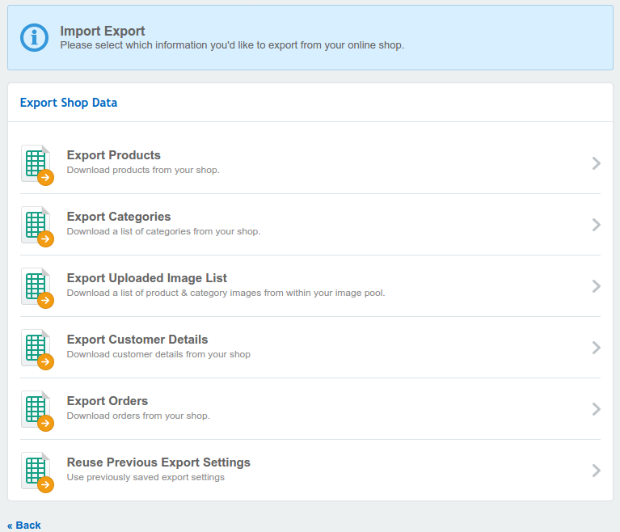Exporting all products from ekmPowershop for data migration