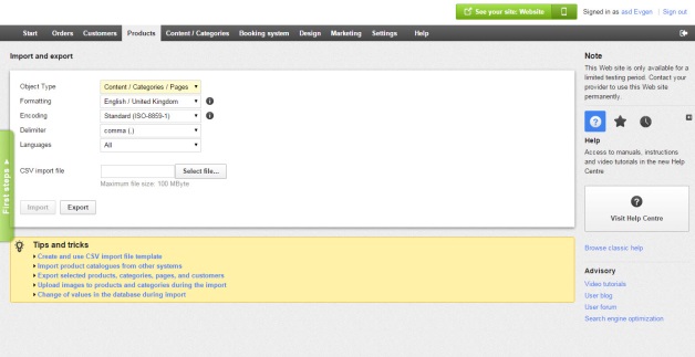 Exporting ePages Categories for Data Migration