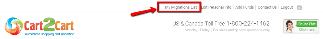 My Migrations List - Cart2Cart Data Migration My Migrations List - Cart2Cart Data Migration