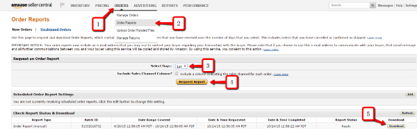 Downloading Amazon Marketplace Order Reports for data migration