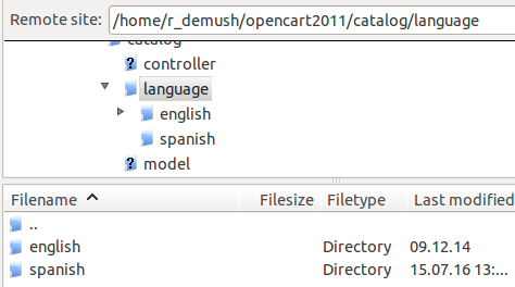 OpenCart Catalog Language Directory OpenCart Catalog Language Directory