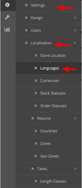 OpenCart Localisation Languages OpenCart Localisation Languages